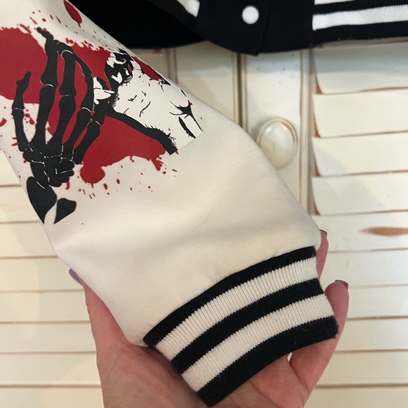 Stay Creepy, Worship me, Varsity Letterman’s Jacket Women’s Sz M - Picture 10 of 16